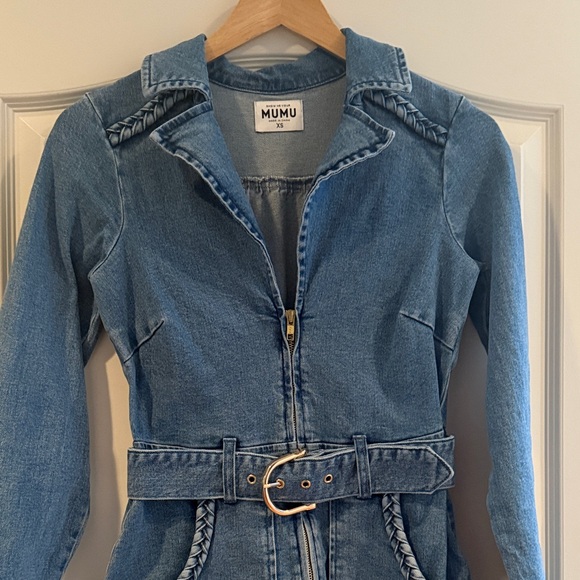 Show Me Your MuMu Denim Outlaw Dress - Picture 3 of 5